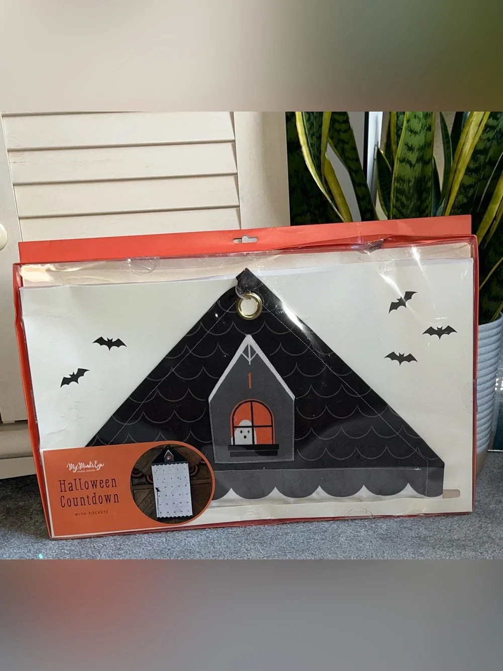 NIB My Minds Eye Countdown To Halloween Canvas Pocket Advent Calendar